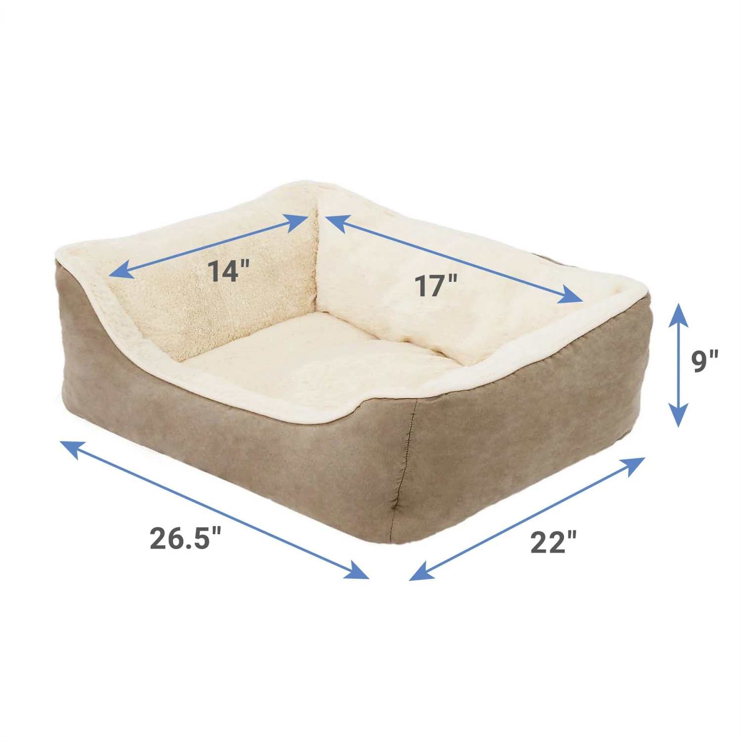 Frisco Rectangular Bolster Cat & Dog Bed - Image 2