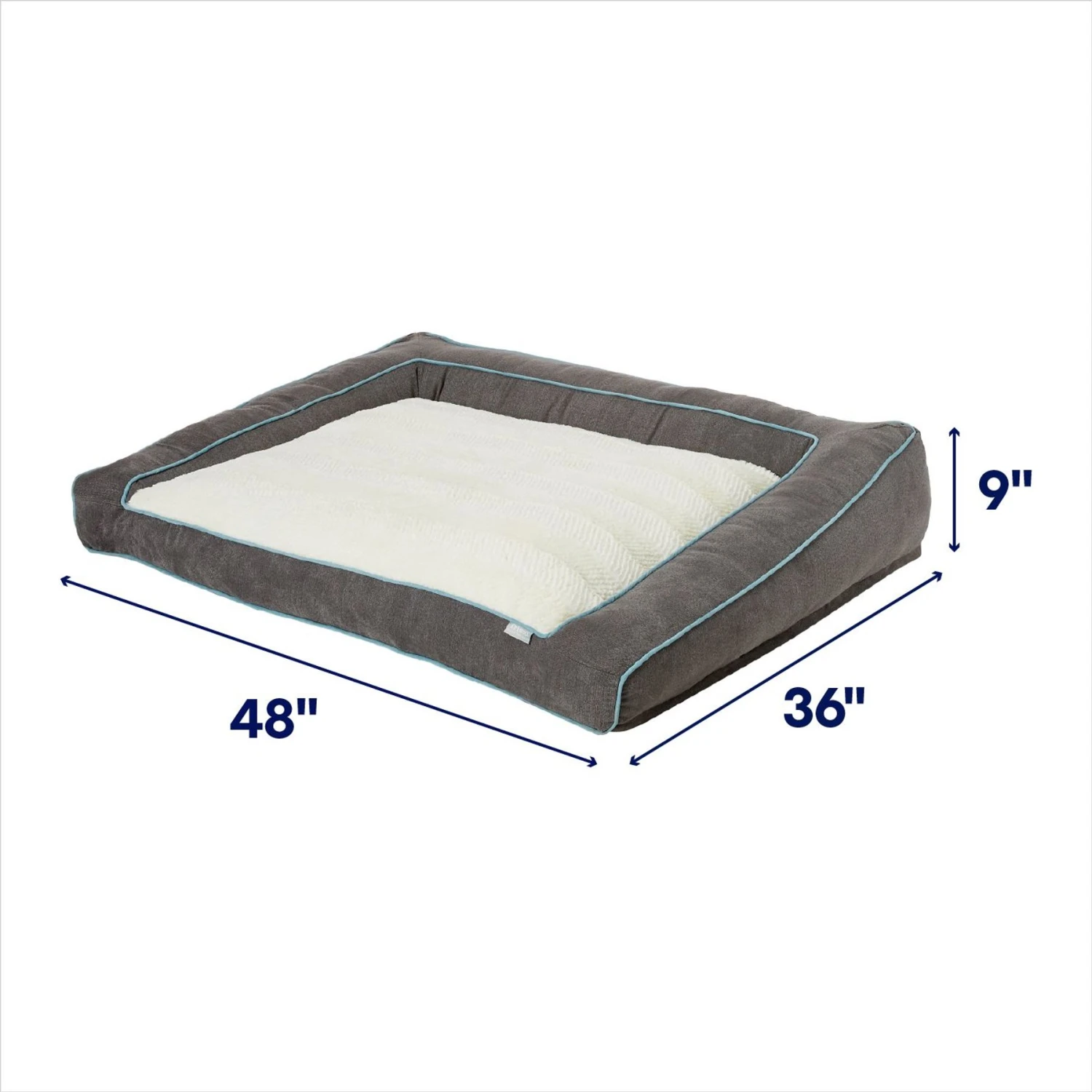 Frisco Plush Orthopedic Bolster Dog Bed W/Removable Cover - Image 2