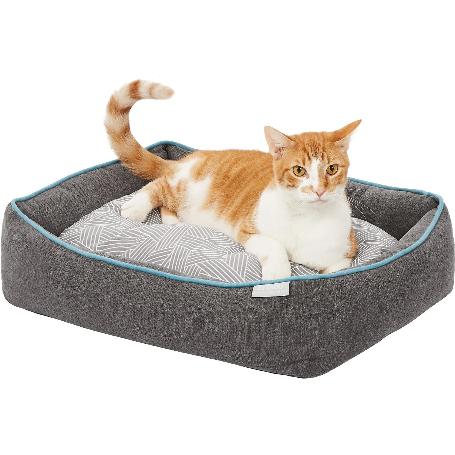 Frisco Sherpa Orthopedic Bolster Cat & Dog Bed - Image 5