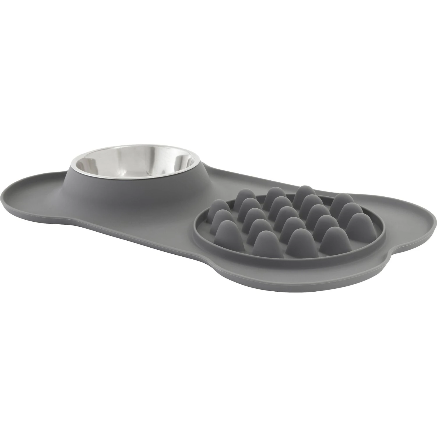 Frisco Silicone Slow Feeder Mat With Stainless Steel Bowl