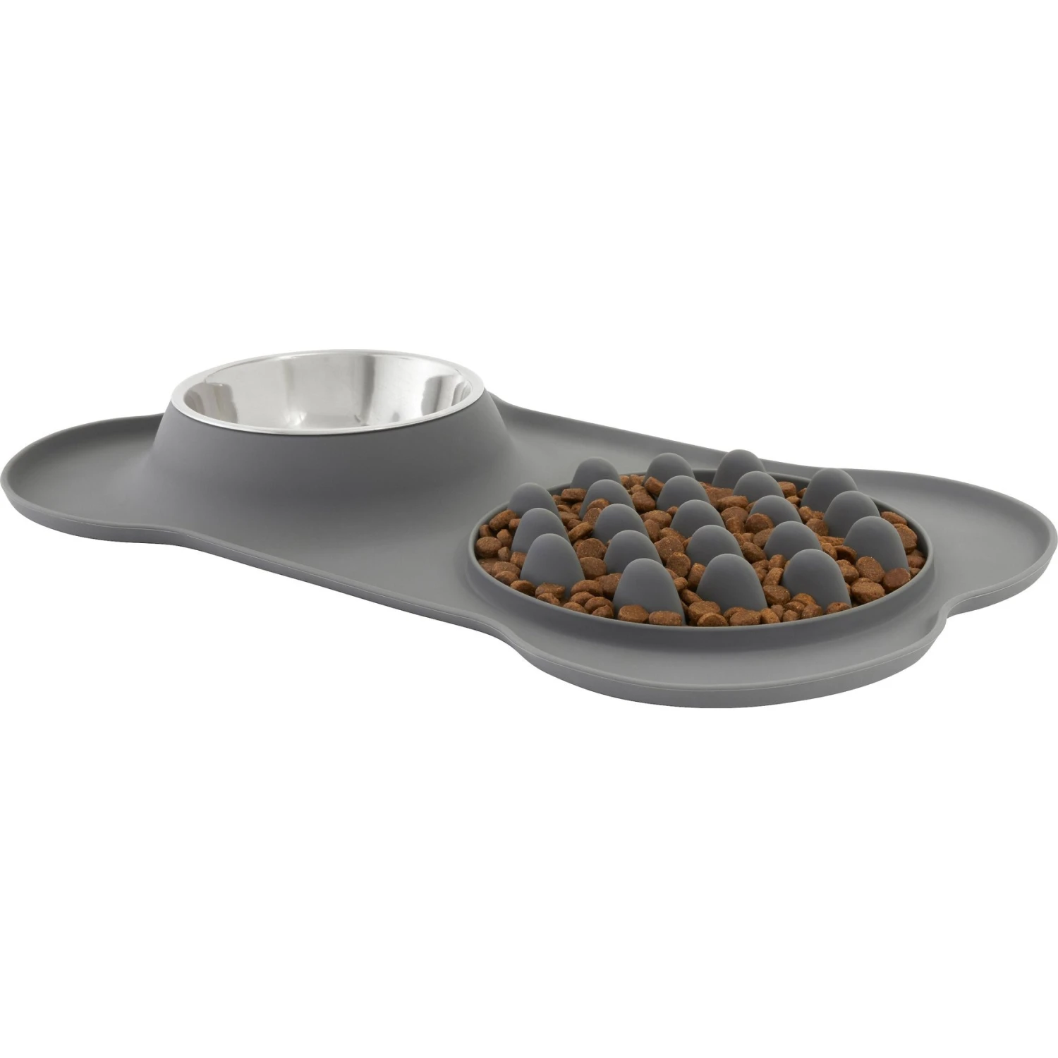 Frisco Silicone Slow Feeder Mat With Stainless Steel Bowl - Image 3