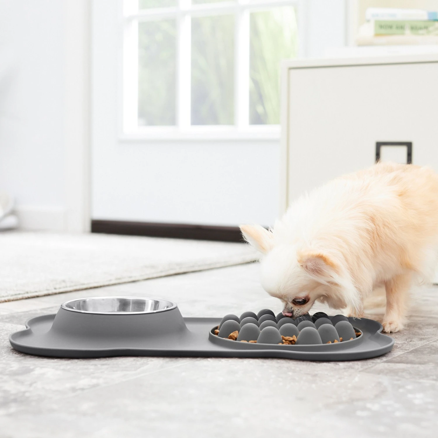 Frisco Silicone Slow Feeder Mat With Stainless Steel Bowl - Image 7