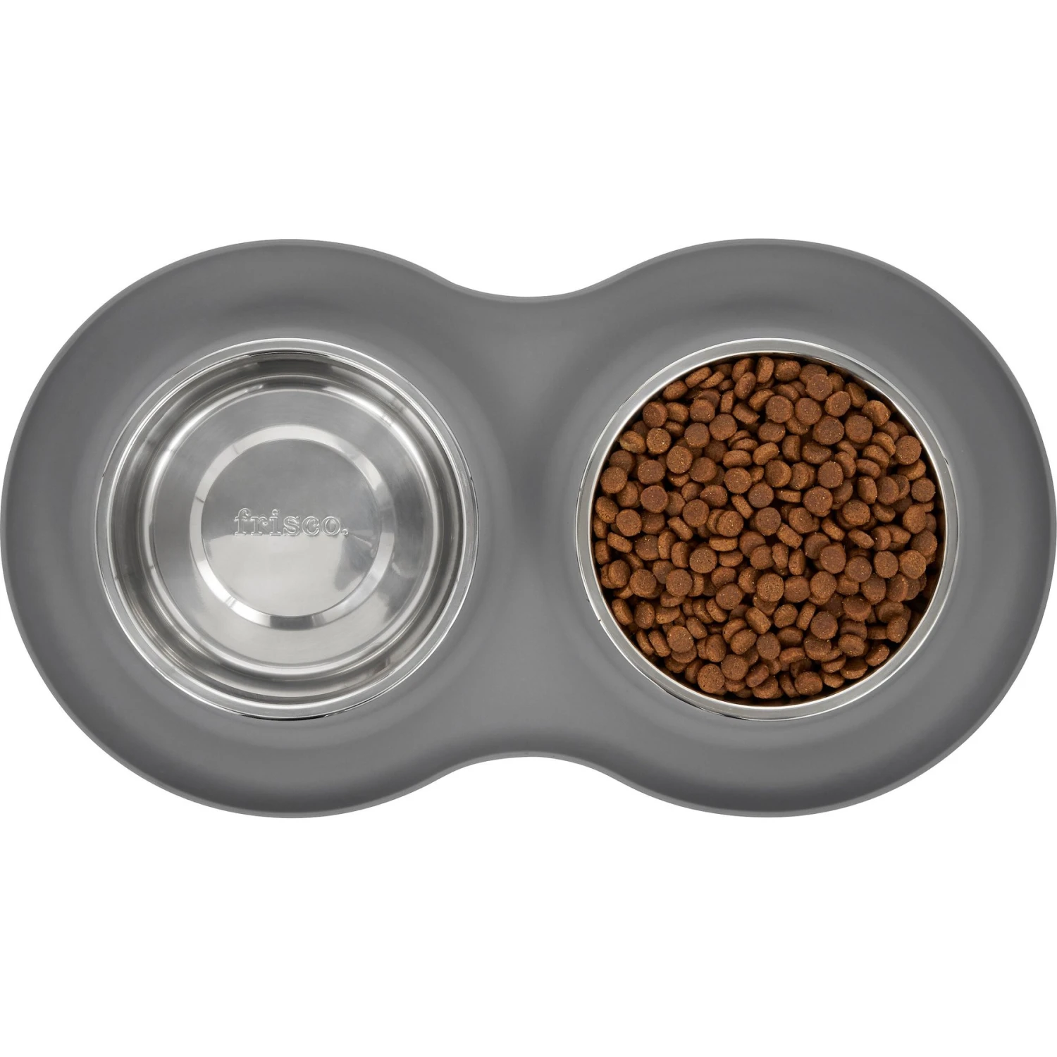 Frisco Double Stainless Steel Pet Bowl With Silicone Mat - Image 5