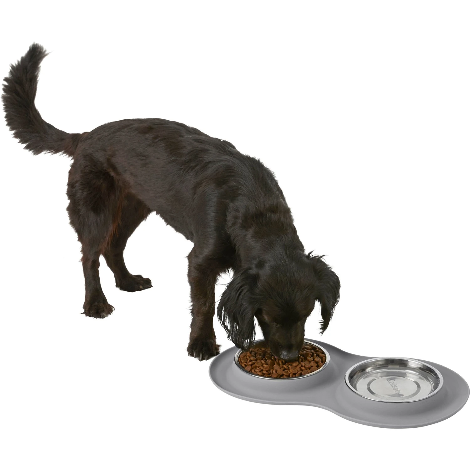 Frisco Double Stainless Steel Pet Bowl With Silicone Mat - Image 6