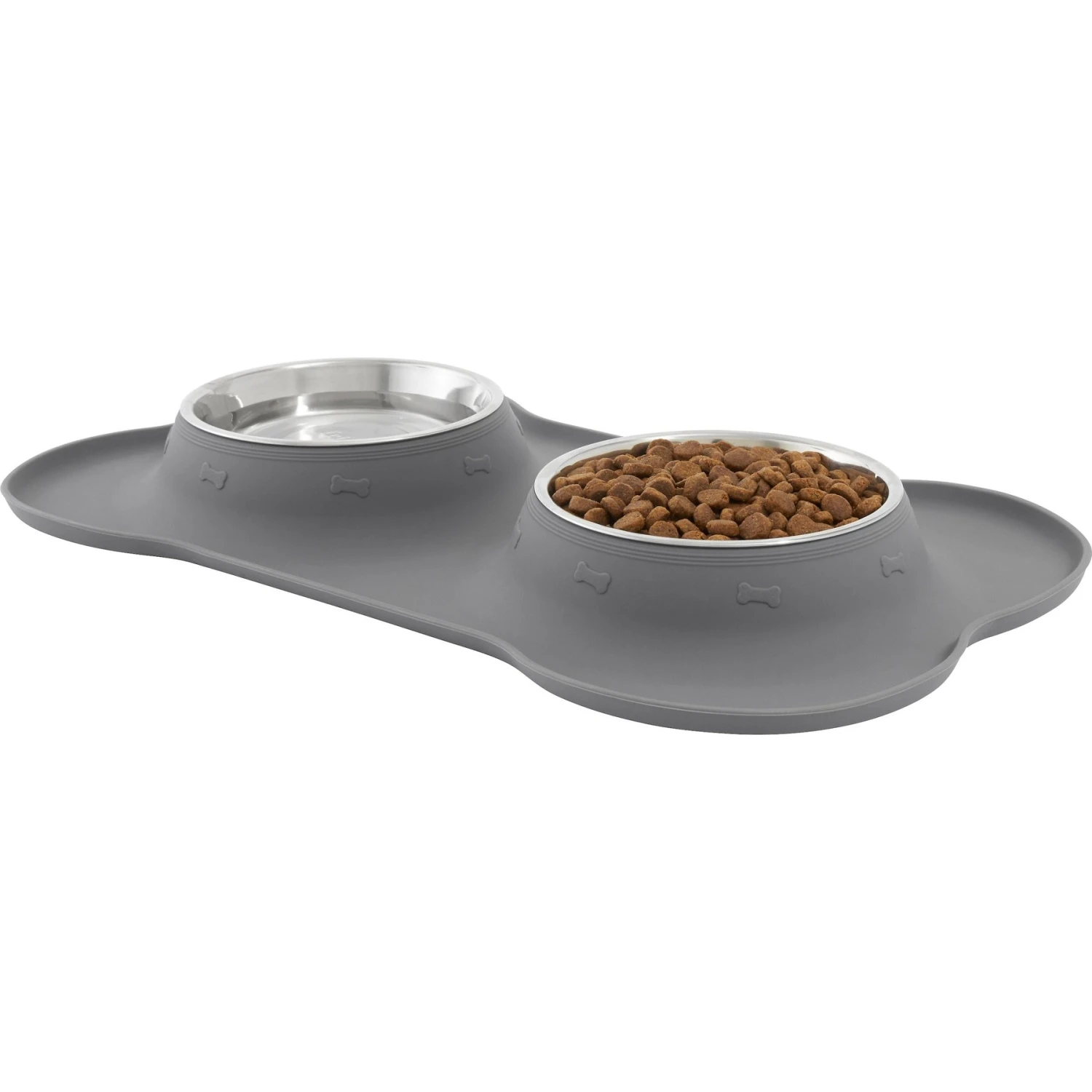 Frisco Silicone Stainless Steel Double Diner Dog & Cat Bowl - Image 3