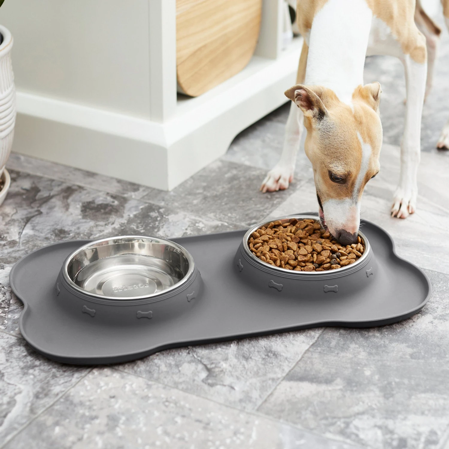Frisco Silicone Stainless Steel Double Diner Dog & Cat Bowl - Image 7