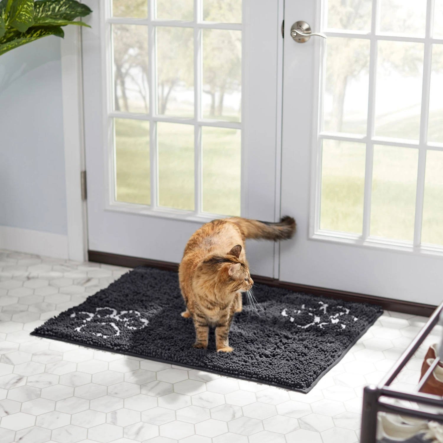 Frisco Microfiber Chenille Paw Print Doormat - Image 4