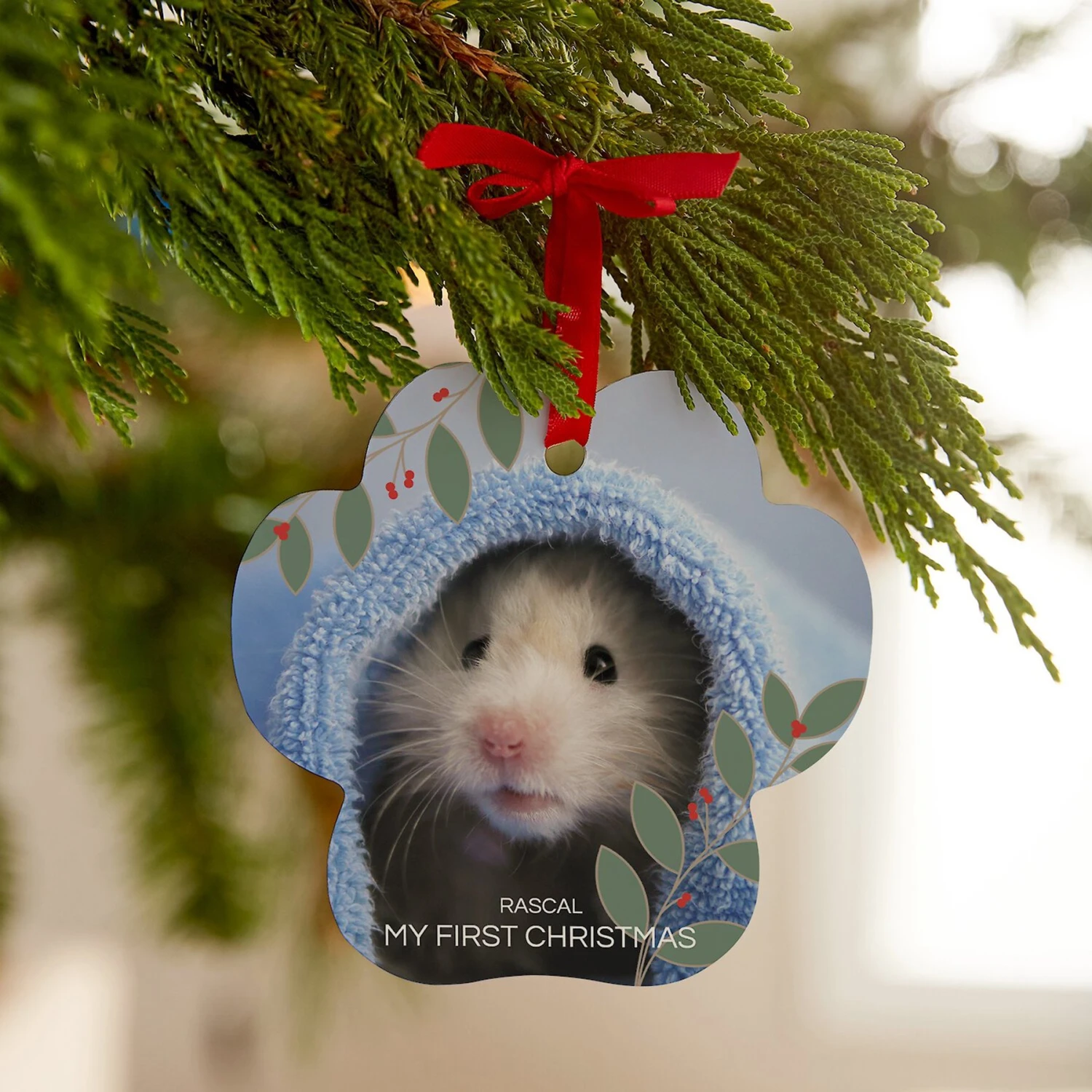 Frisco "My First Christmas" Paw Shape Metal Personalized Dog & Cat Holiday Ornament - Image 3