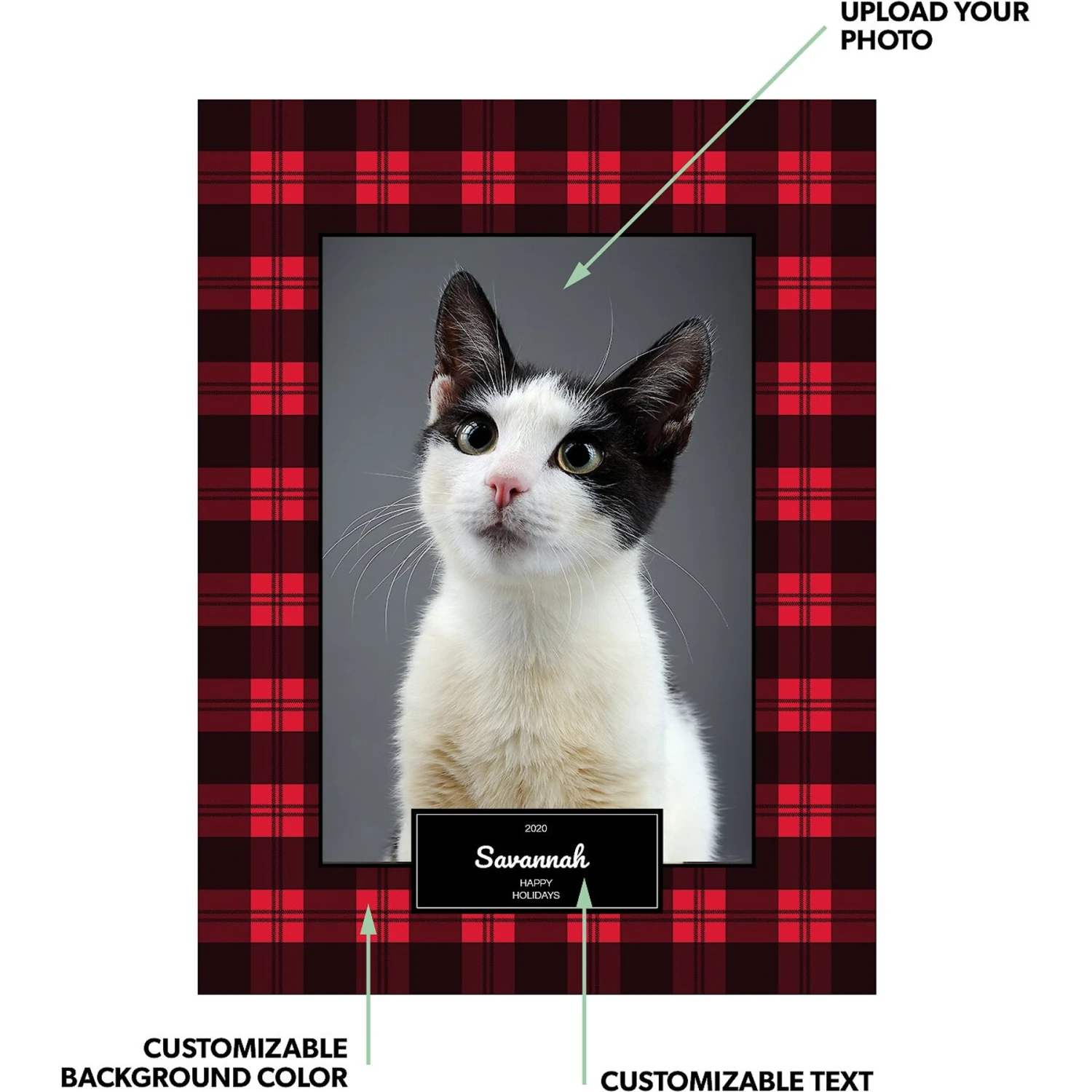 Frisco Plaid Sherpa Fleece Personalized Blanket, 60" X 80" - Image 2