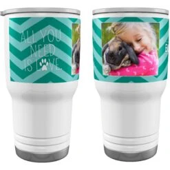 Frisco Double Walled "All You Need Is Love" Personalized Tumbler, 30-oz Cup