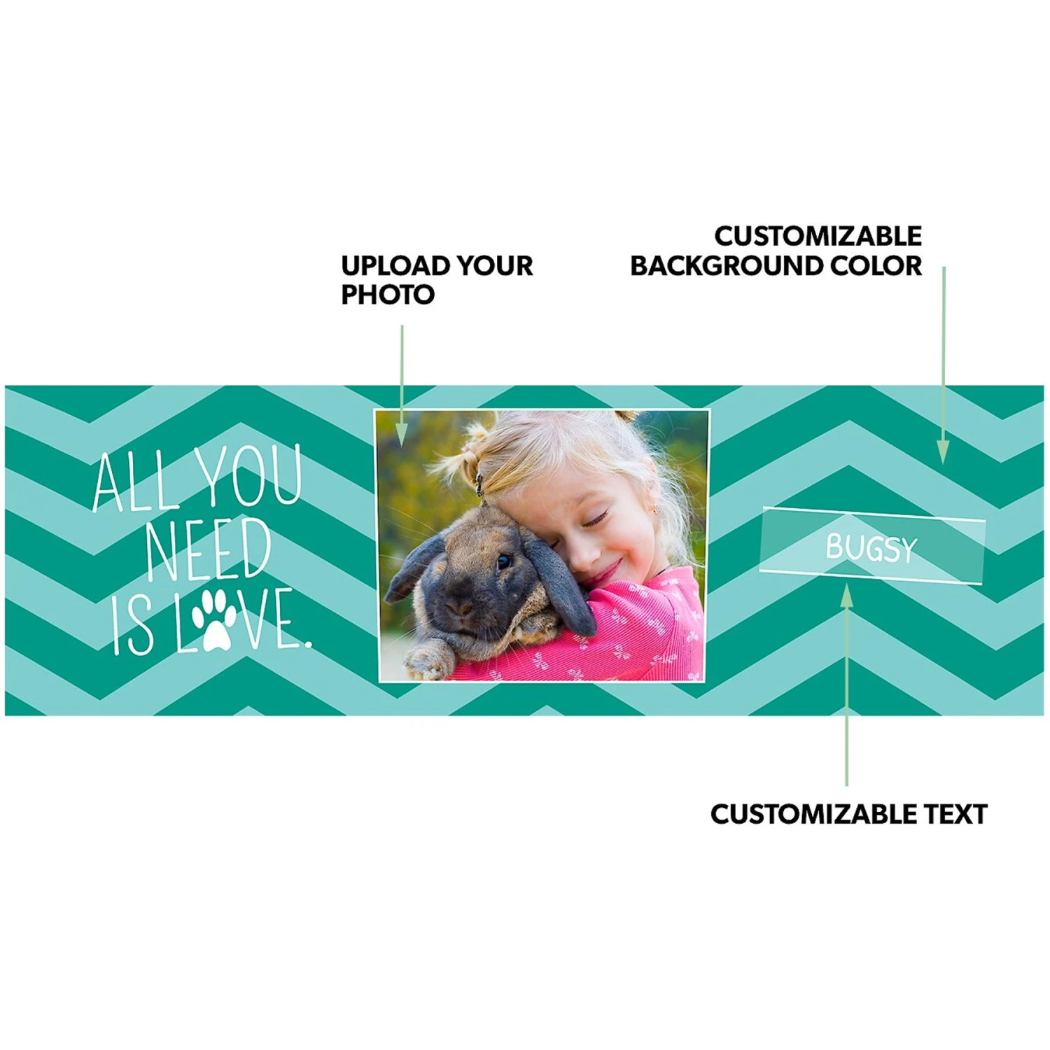 Frisco Double Walled "All You Need Is Love" Personalized Tumbler, 30-oz Cup - Image 2