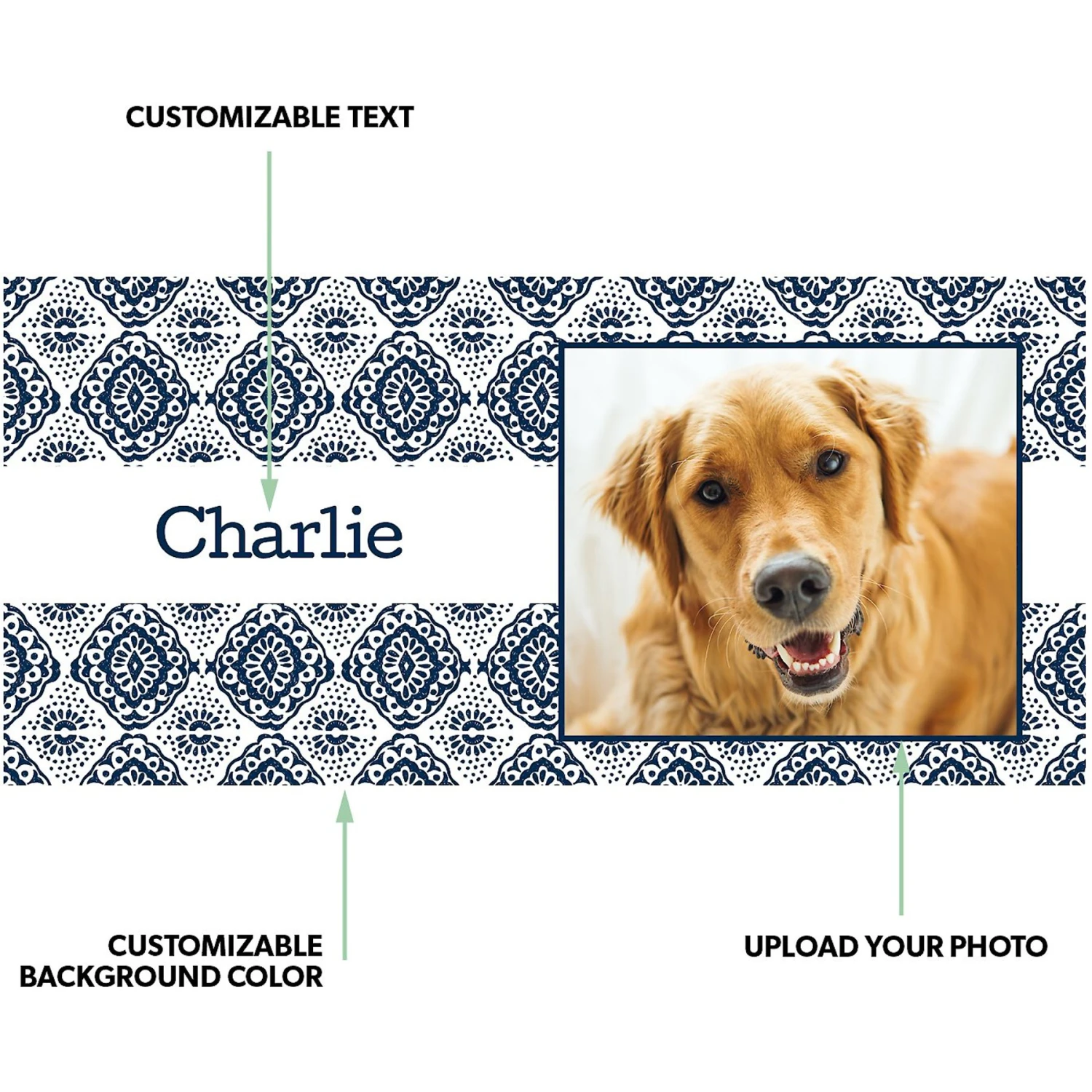 Frisco Double Walled Boho Damask Personalized Tumbler, 30-oz Cup - Image 2