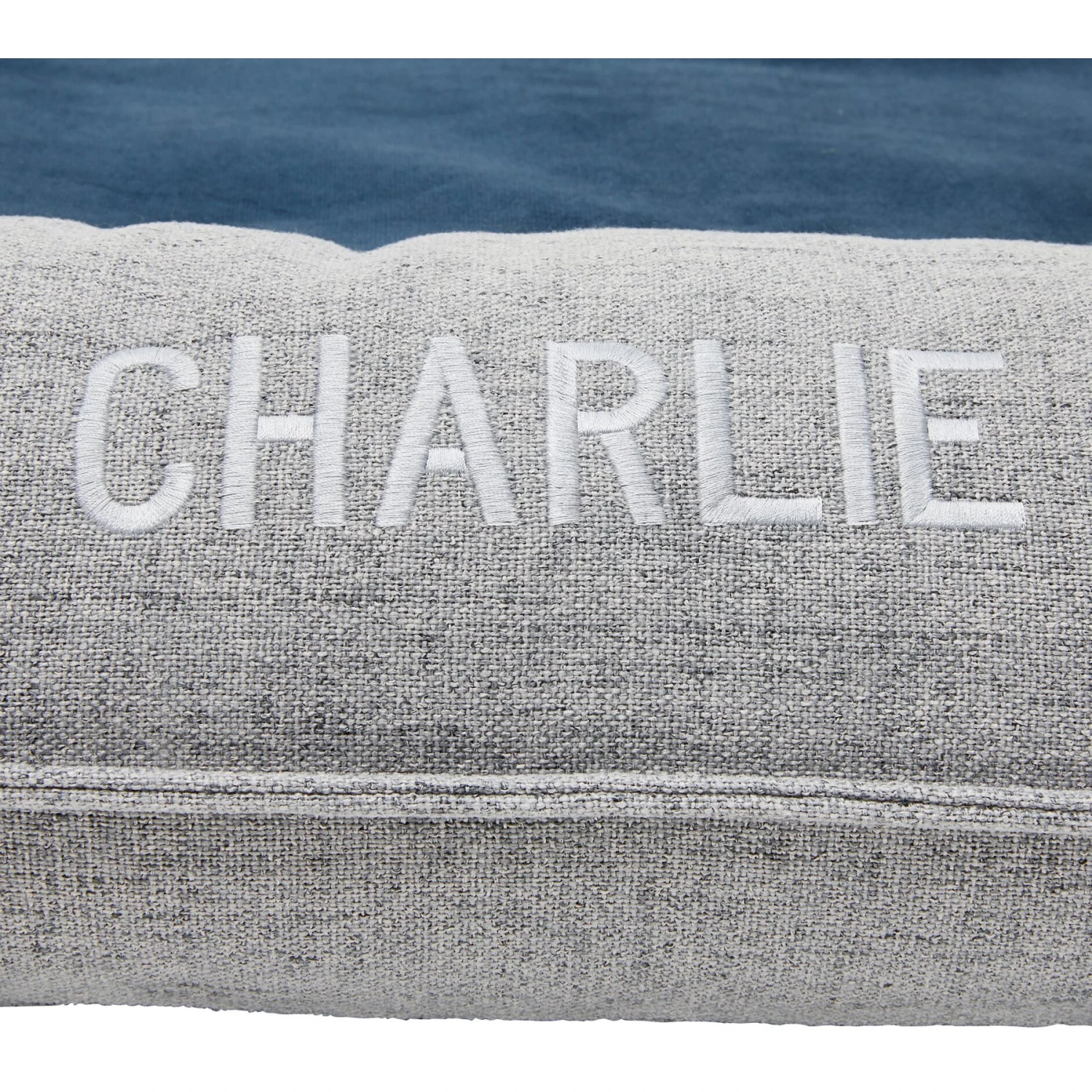 Frisco Orthopedic Personalized Bolster Dog Bed W/Removable Cover, Harbour Blue, Large - Image 6