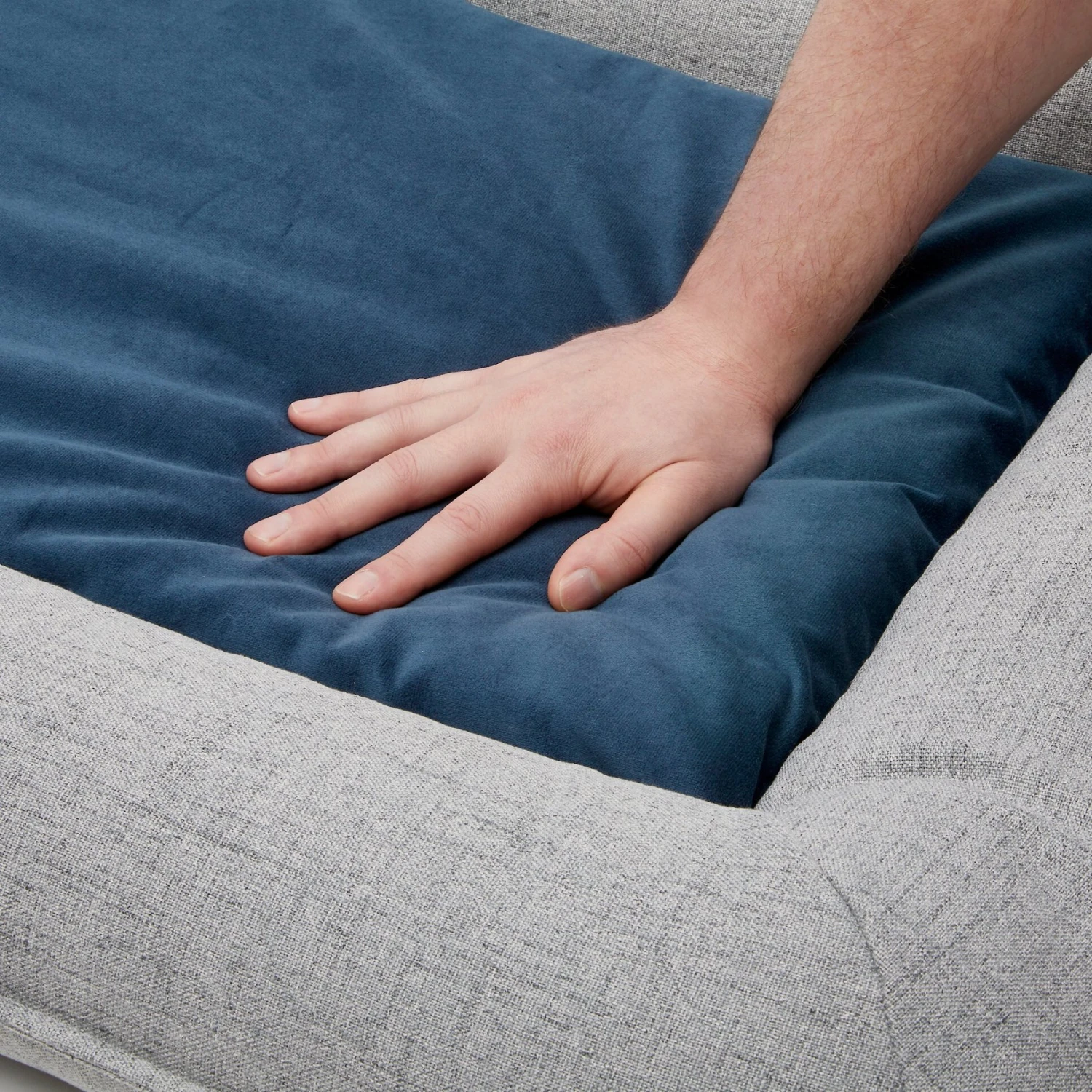 Frisco Orthopedic Personalized Bolster Dog Bed W/Removable Cover, Harbour Blue, Large - Image 7