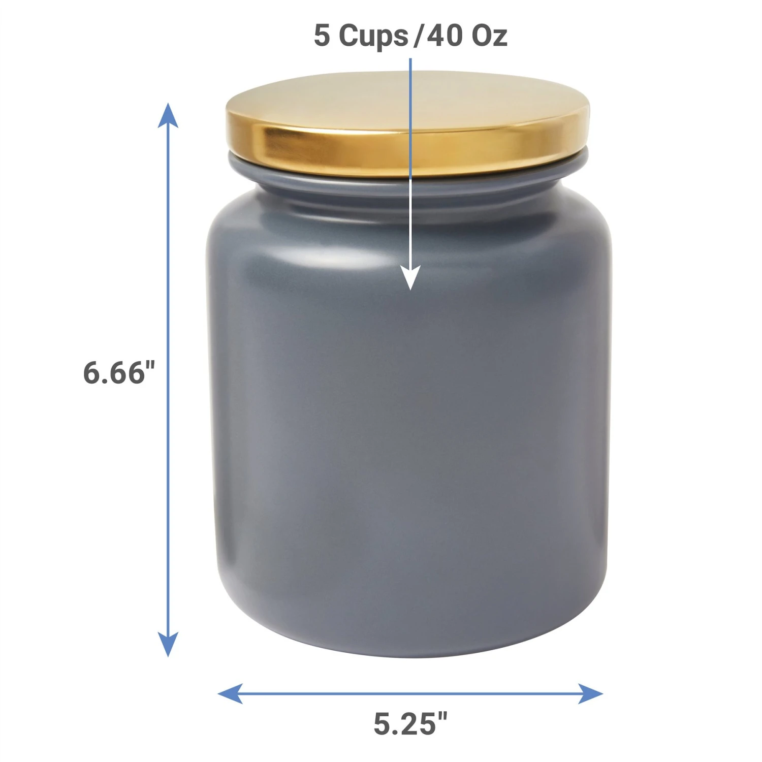 Frisco Modern Gold Rim Ceramic Treat Jar - Image 2