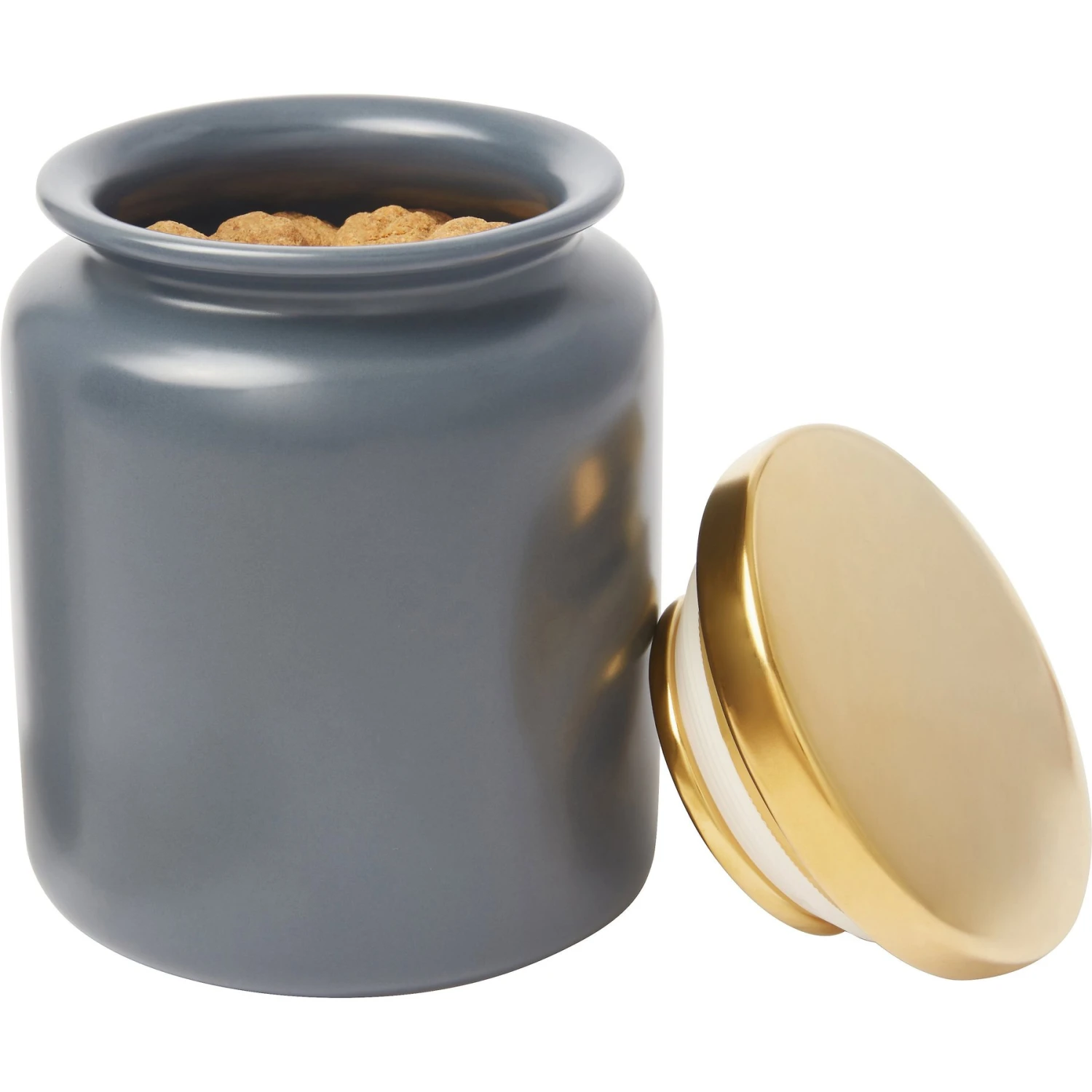 Frisco Modern Gold Rim Ceramic Treat Jar - Image 5