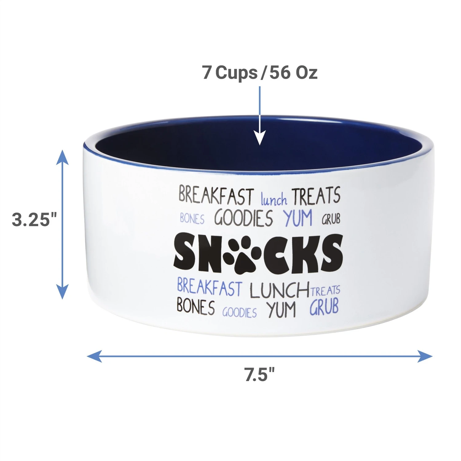 Frisco Food & Paw Non-skid Ceramic Dog Bowl - Image 2