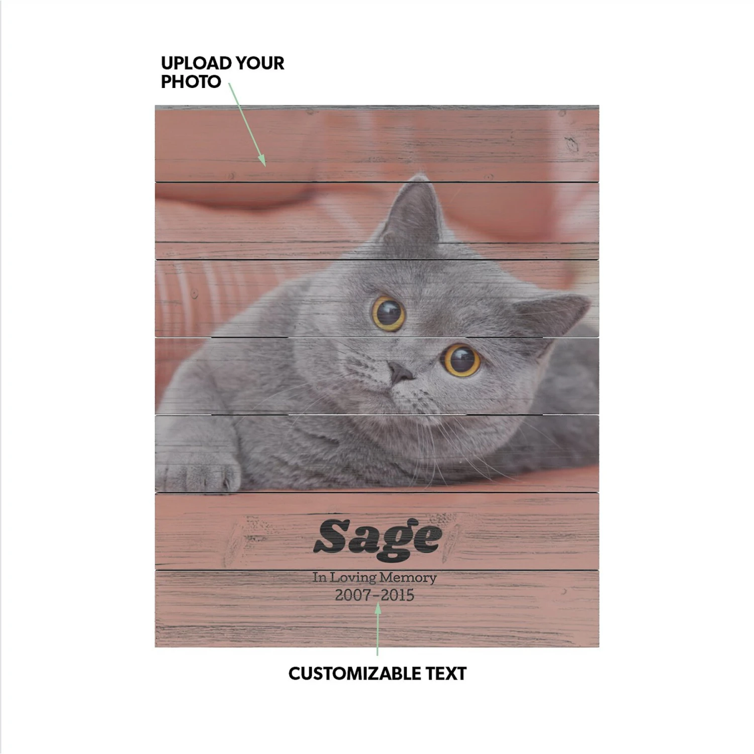 Frisco Personalized "Classic Photo" Rustic Wood Wall Decor, 16" X 20" - Image 2