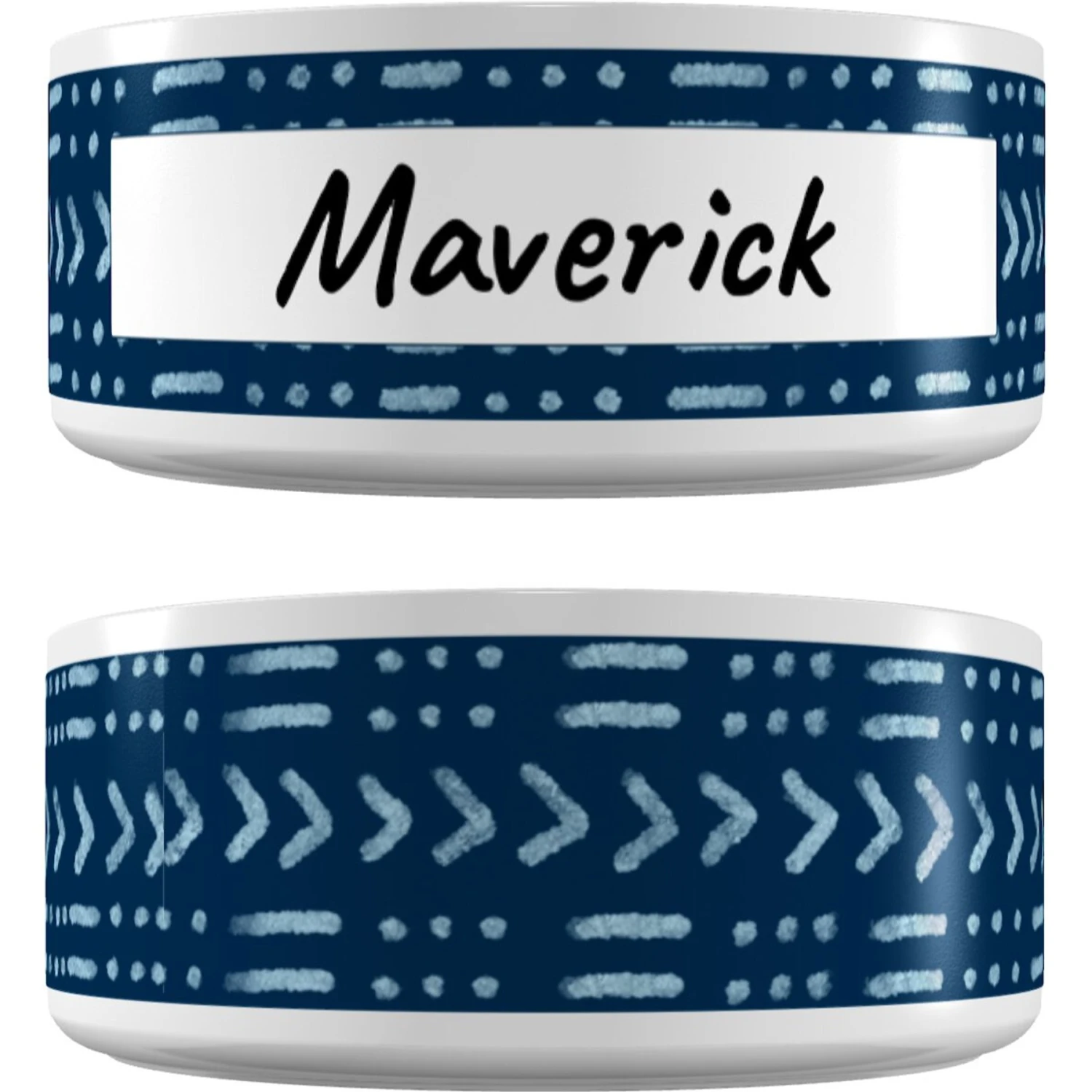 Frisco Personalized Mudcloth Dog Bowl