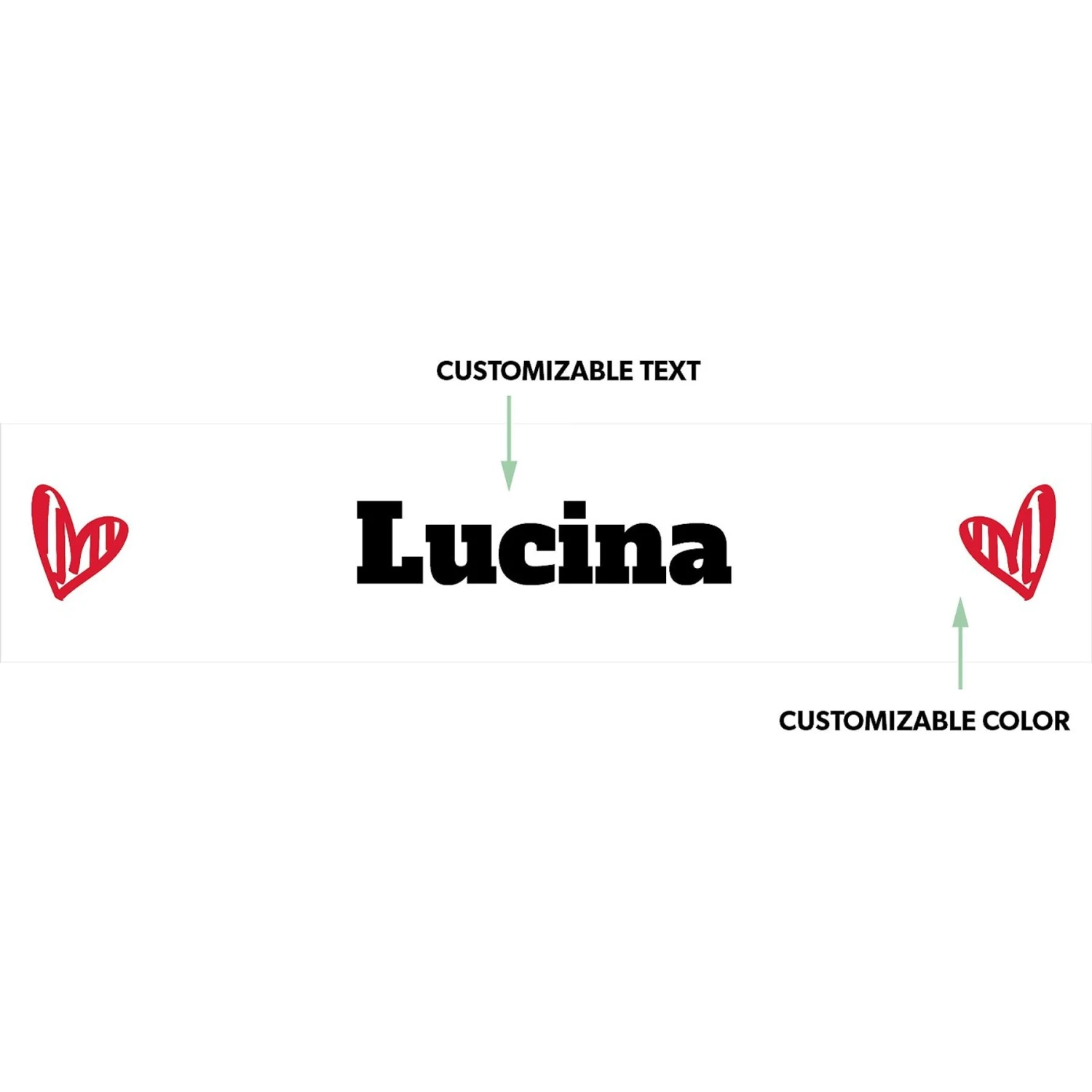 Frisco Personalized Two Hearts Ceramic Dog Bowl - Image 2