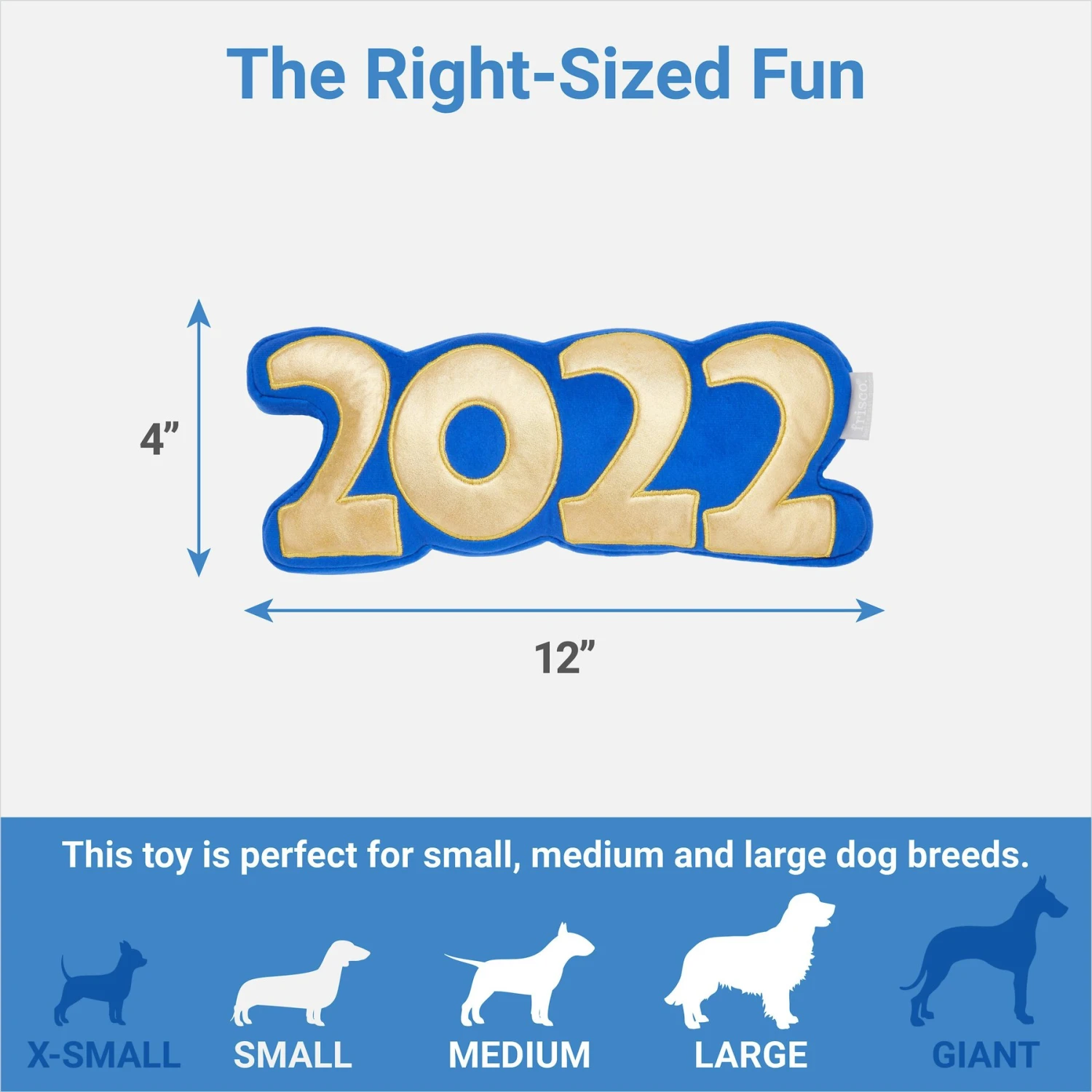 Frisco New Year's Eve 2022 Plush Squeaky Dog Toy - Image 2