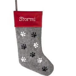 Frisco Paw Print Personalized Dog & Cat Stocking