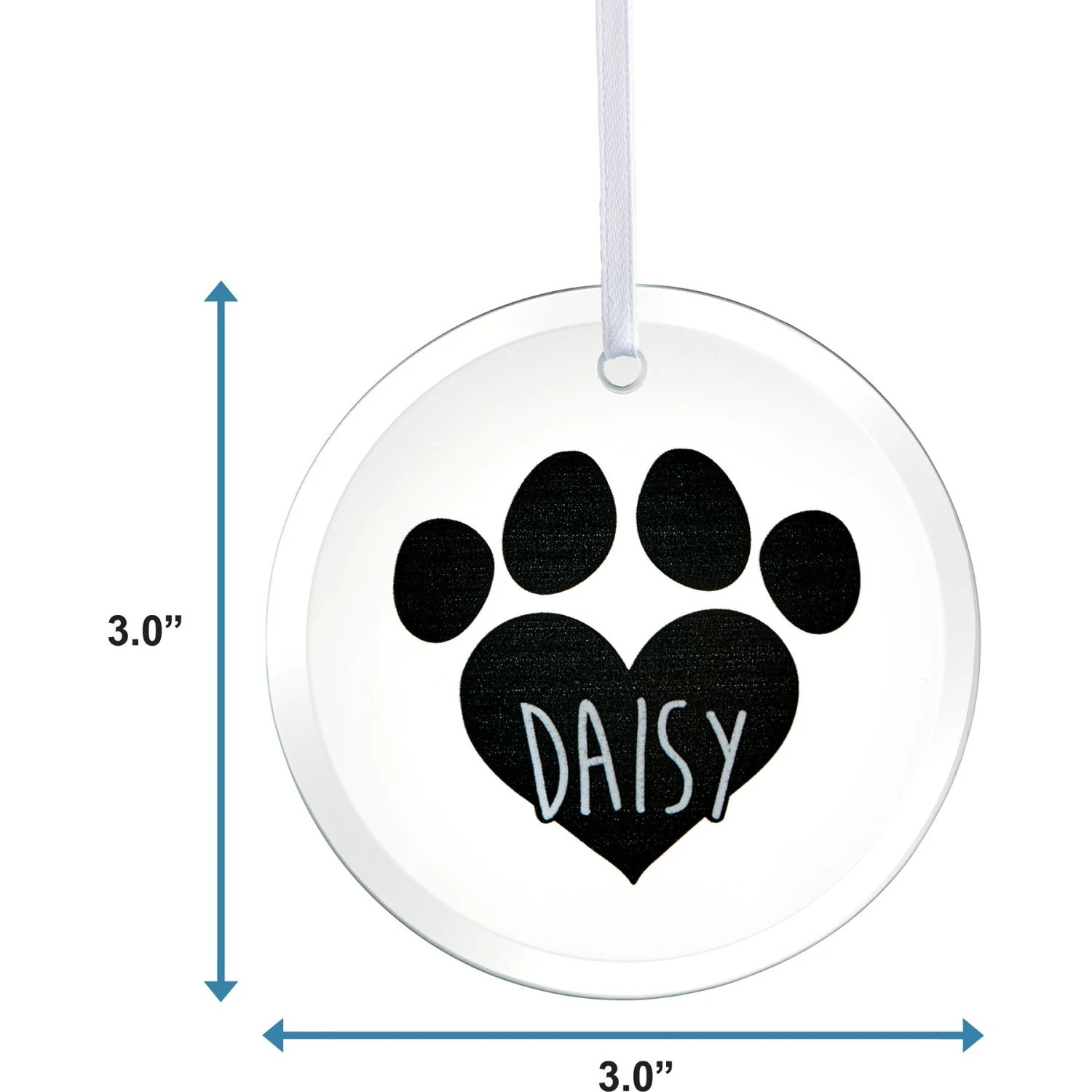 Frisco Paw Glass Personalized Ornament - Image 2