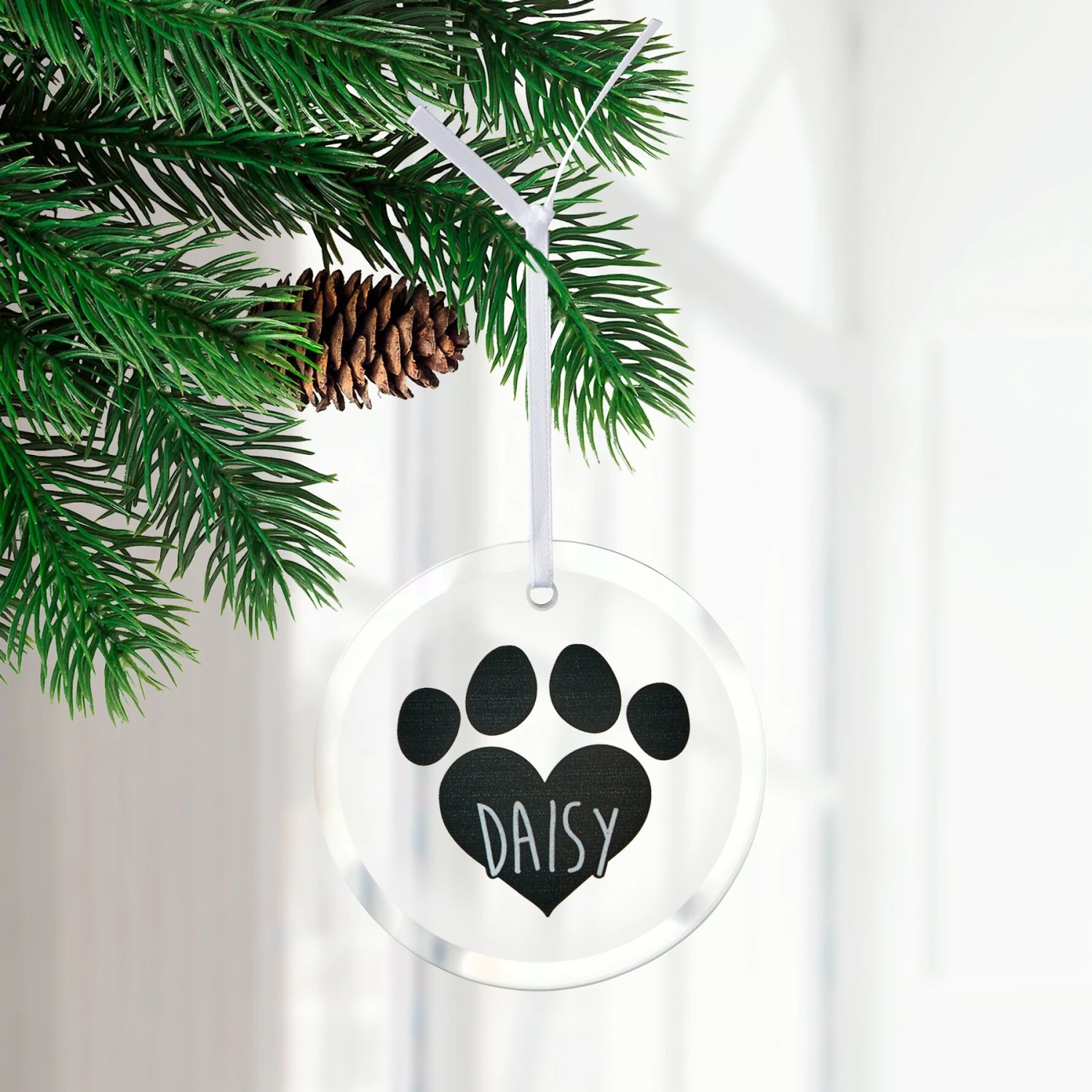 Frisco Paw Glass Personalized Ornament - Image 3