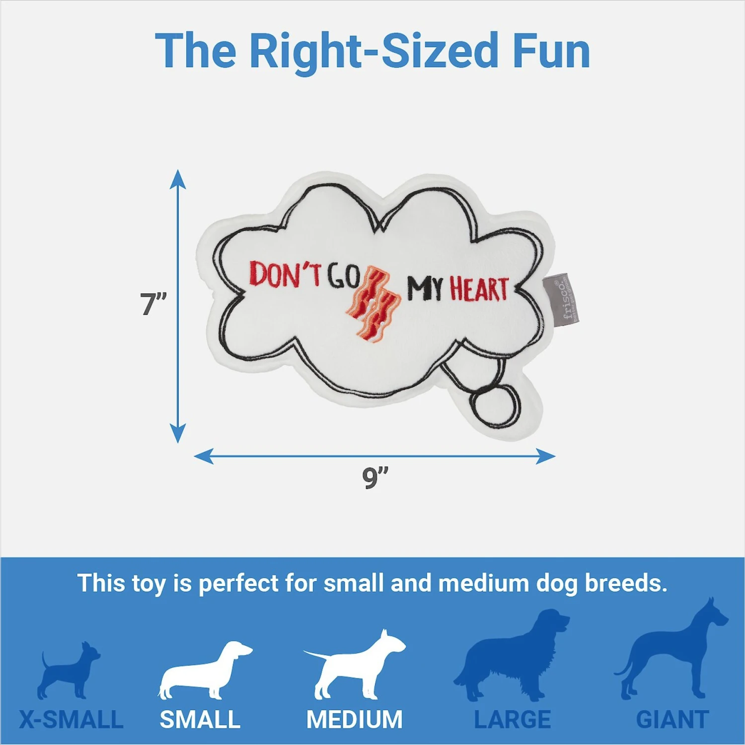 Frisco Brunch Word Bubble Plush Squeaky Dog Toy - Image 2