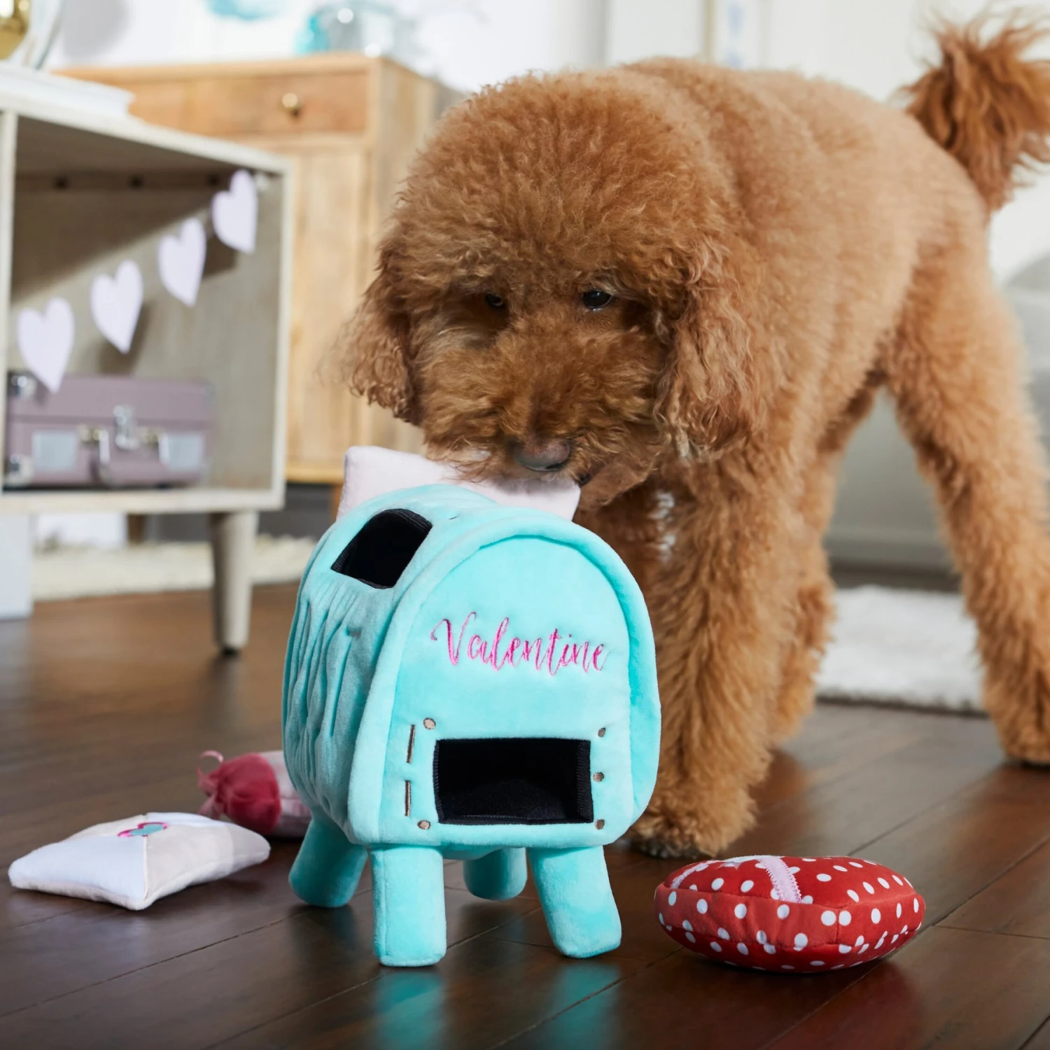 Frisco Valentine Love Letters Hide & Seek Puzzle Plush Squeaky Dog Toy - Image 4