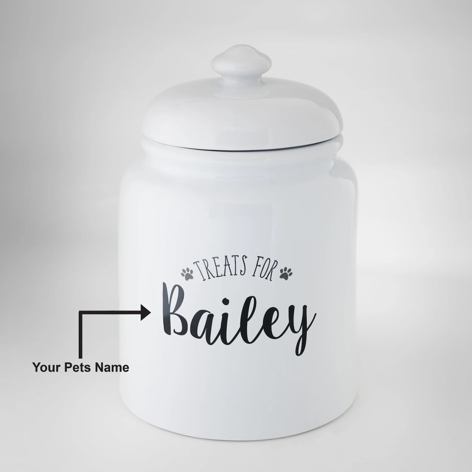 Frisco Ceramic "Treats For" Personalized Treat Jar, 13 Cup, 104oz - Image 6