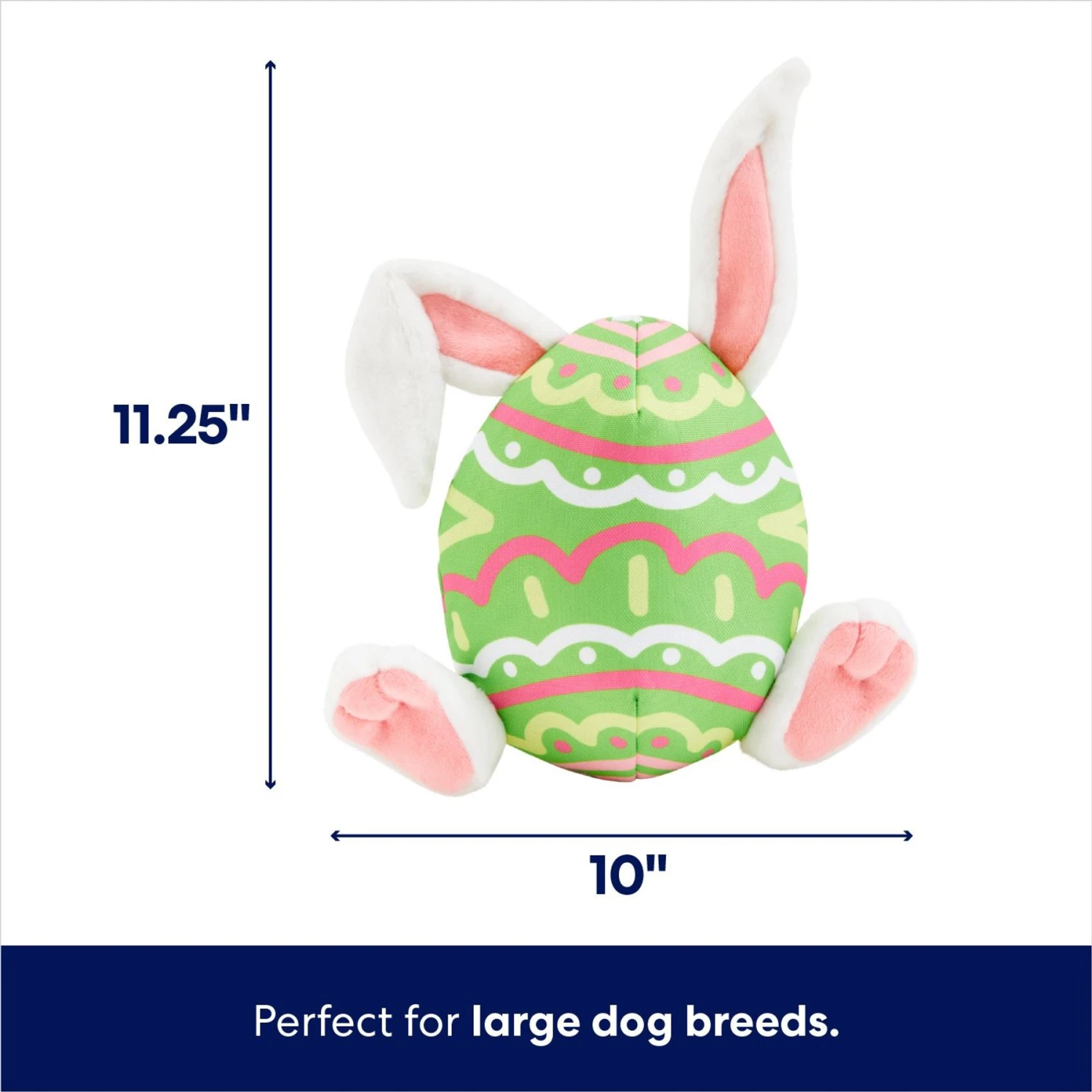 Frisco Easter Bunny Egg Plush Squeaky Dog Toy - Image 2