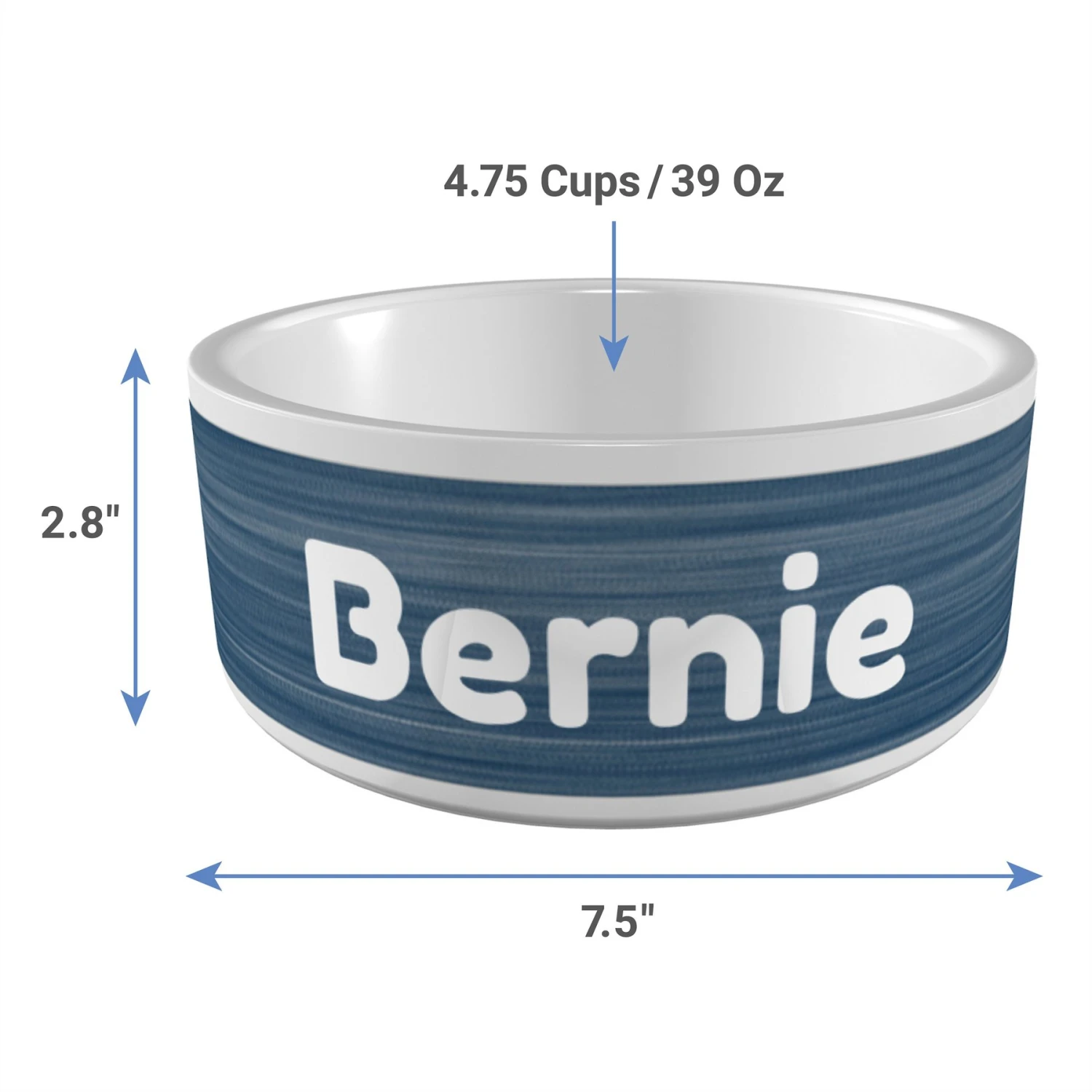 Frisco Personalized Heathered Ceramic Dog Bowl, 4.75-cup, 38oz - Image 4