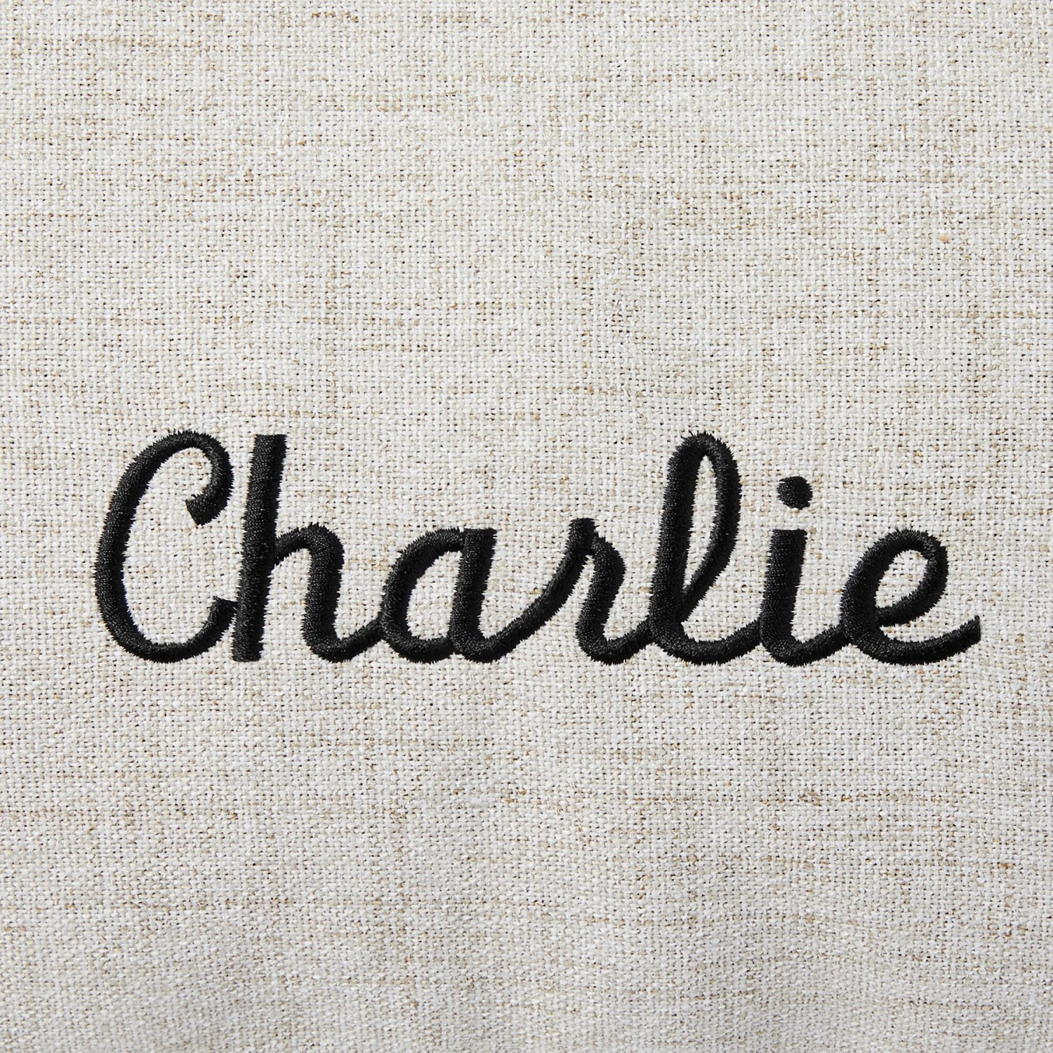 Frisco Personalized Knife Edge Bed, Beige Linen, X-Large - Image 3