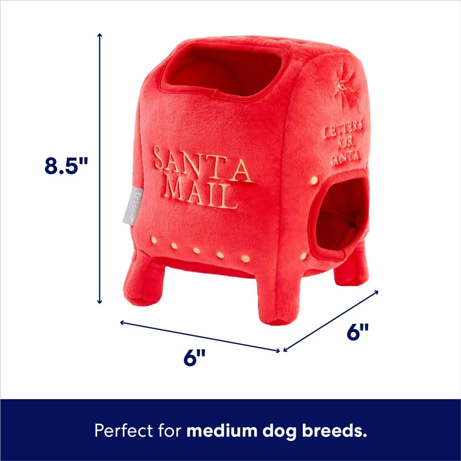 Frisco Holiday House Hide & Seek Puzzle Plush Squeaky Dog Toy & Frisco Holiday North Pole Mailbox Hide & Seek Puzzle Plush Squeaky Dog Toy - Image 5